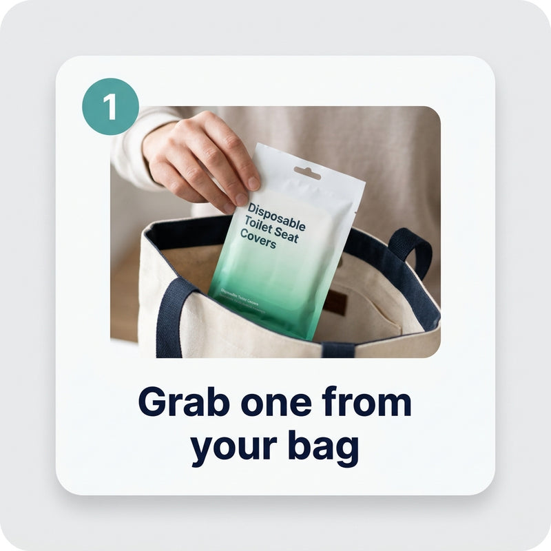 Step 1: Grab a Seat Shield pouch from your bag