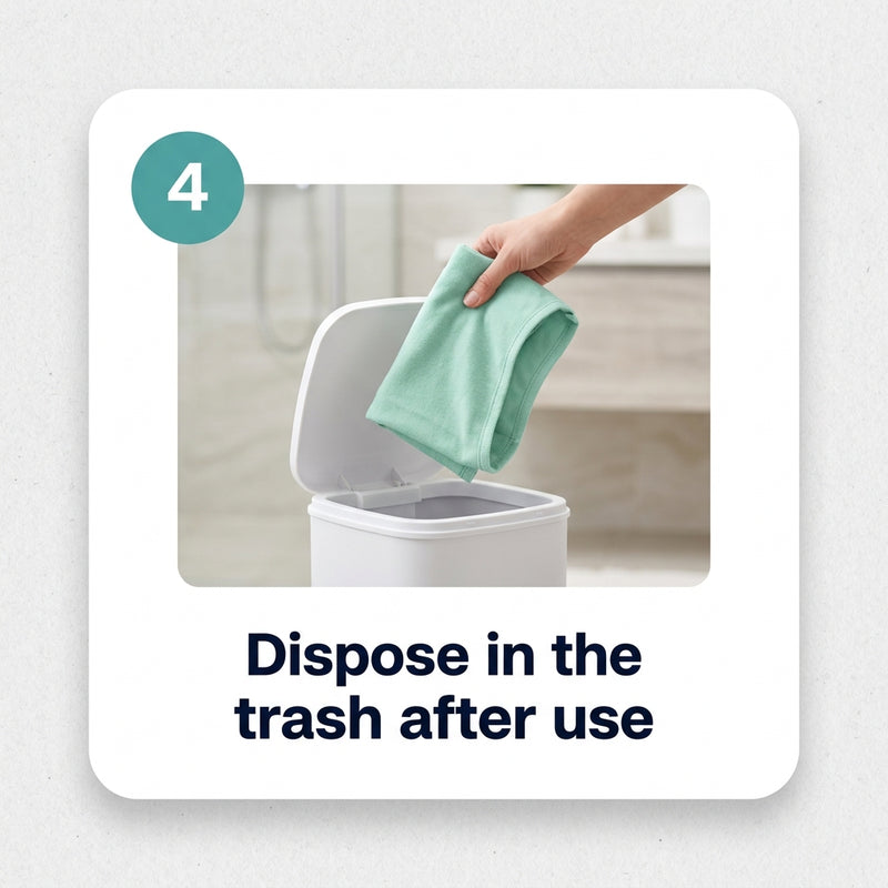 Step 4: Dispose in the trash after use
